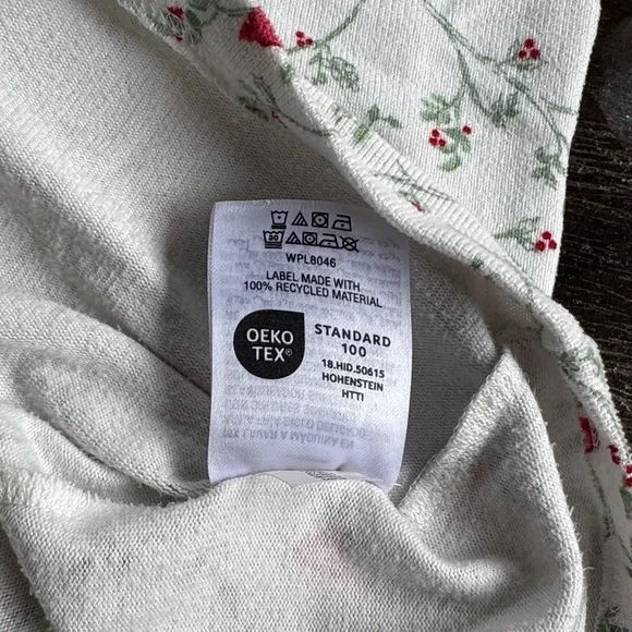 Charter Club Cream and Red Floral Pajama Set - Picture 3 of 3